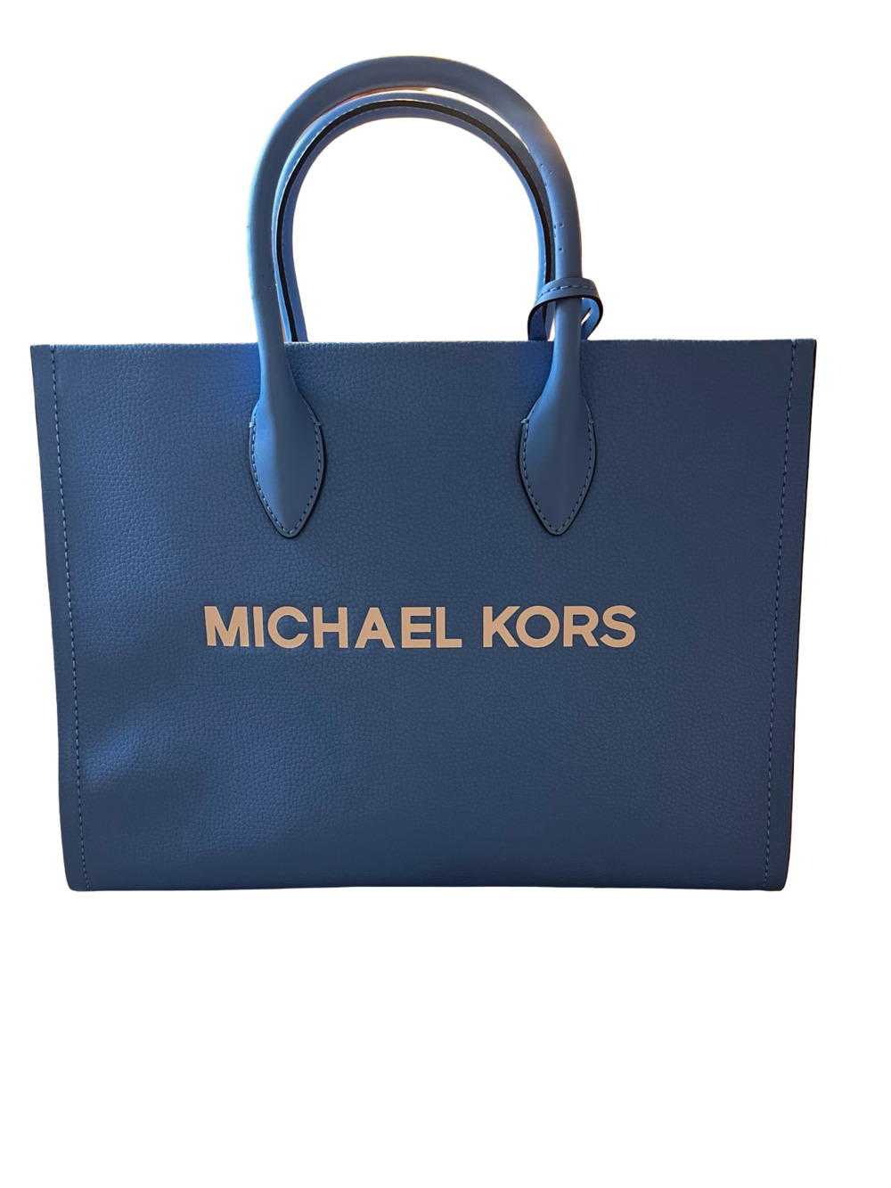 NWT Michael Kors Mirella Medium East West Pebbled Leather Tote Bag in South Paci
